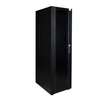Шкаф напольный 19", 32U Datarex DR-700311 телекоммуникационный 600х800, передняя дверь стекло, задняя стенка сплошная, металл, черный