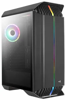 Корпус ATX AeroCool Gladiator Duo 4711099470310 черный, без БП, боковое окно (закаленное стекло), 2*USB 3.0, audio