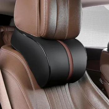 Подушка из пеноматериала с эффектом памяти для подголовника автомобиля с поддержкой шеи и поясницы для автопринадлежностей чёрный/красный