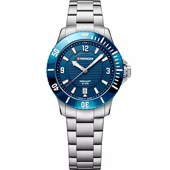 Швейцарские наручные женские часы Wenger 01.0621.111. Коллекция Seaforce