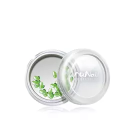 Дизайн для ногтей: сердечки из ткани (цвет: зеленый) №0399