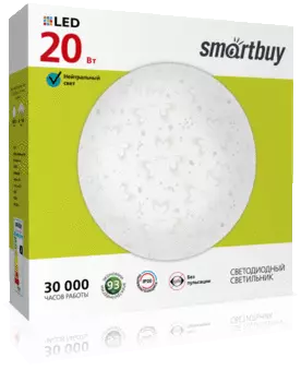 Светильник потолочный светодиодный Mood, 20Вт, 6000K, 1200лм, IP20, SMARTBUY (SBL-MD-20-W-6K)
