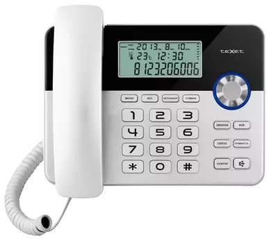 Проводной телефон teXet TX-259, черно-серебристый