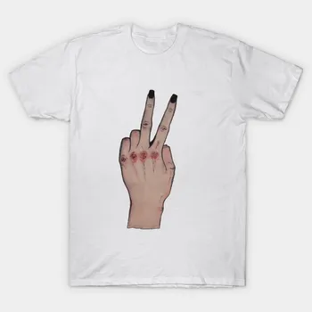 Футболка женская Peace Harajuku Print Kawaii футболка летняя с коротким рукавом женская футболка топ футболка S
