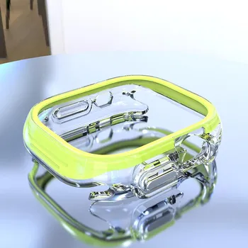 Защитный чехол для ПК для Apple Watch Ultra 2, 49 мм, 41 мм, 45 мм, 44 мм, чехол-бампер, рамка для iWatch Series 9, 8, 7, 6, 5, 4 SE, чехлы, аксессуары 49mm белый