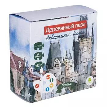 Clever energy Деревянный пазл Прага, 82 детали