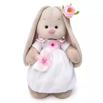 BudiBasa Мягкая игрушка Зайка Ми в платье с сумочкой, 25 см
