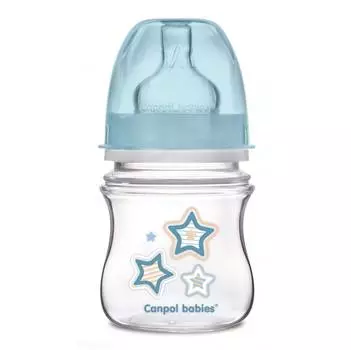 Бутылочка Canpol EasyStart антиколиковая, PP, 0+ мес., 120 мл, 35/216, голубая
