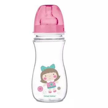 Бутылочка Canpol EasyStart Toys антиколиковая, 300 мл, 12+, 35/222, розовая