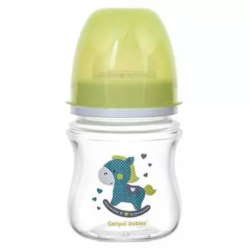 Бутылочка Canpol EasyStart Toys антиколиковая, PP, 0+, 120 мл, 35/220, зеленая