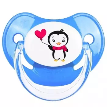 Canpol Penguins Пустышка анатомическая силиконовая, 18+ месяцев, цвет синий, 22/585