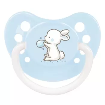 Canpol Пустышка анатомическая Little cuties силиконовая, 0-6 месяцев, цвет голубой, 23/262