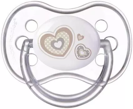Canpol Пустышка круглая born baby силиконовая, 6-18 месяцев, цвет белый, 22/563