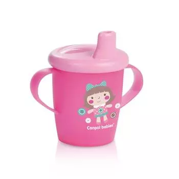 Чашка-непроливайка Canpol Toys 250 мл, розовая