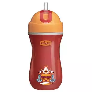 Чашка-поильник Chicco Sport Cup (трубочка), 1 шт., 14 мес.+, 266 мл, красный
