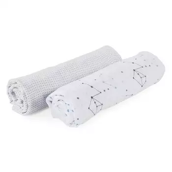 Chicco Муслиновая простынка Zodiac 110х110 см, 2 шт.