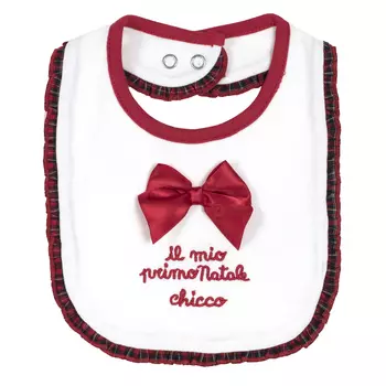 Chicco Нагрудник для девочек, размер 099, цвет белый