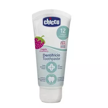 Chicco Зубная паста со вкусом клубники, 12 мес.+, 50 мл
