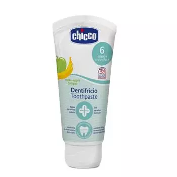 Chicco Зубная паста со вкусом яблока и банана, 6 мес.+, 50 мл