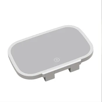 Car makeup mirror Auto supplies passenger visor mirror burst LED lighting vanity mirror makeup mirror белый