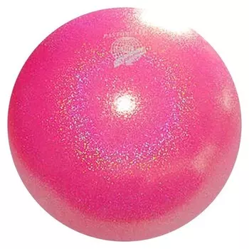 Мяч гимнастический Pastorelli New Generation Glitter, 18 см, Fig, цвет розовый флуоресцентный HV