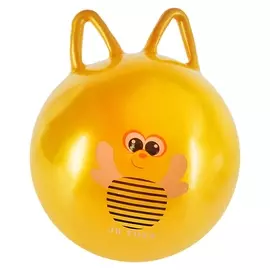 Мяч попрыгун пчелка с ушками, D=45 см, 380 г, жёлтый