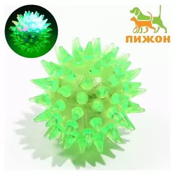 Мяч светящийся мини для кошек, Tpr, 3,5 см, зелёный
