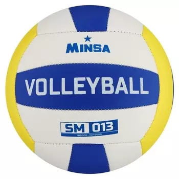 Мяч волейбольный Minsa SM 013, размер 5, 18 панелей, 2 подслоя, камера резиновая