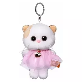 Мягкая игрушка-брелок «Кошечка Ли Ли в платье» 12 см