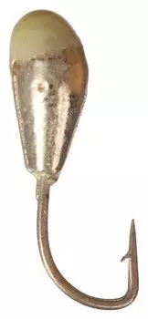 Мормышка «Капля» с отверстием, цвет Silver Plated, с фосфорной пяткой, D=3, 5 шт.