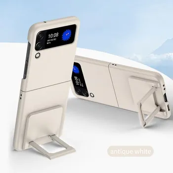 Модный простой чехол-держатель для телефона с подставкой для Samsung Galaxy Z Flip 4 5g Flip3 Flip4 Flip 3 Anti-Drop Mobile Pone Cover Funda for Samsung Z Flip 4 розовый