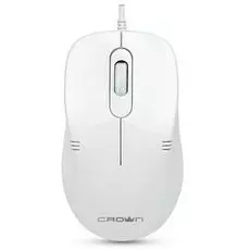 Мышь Crown CMM-502 White USB CM000001794 1000dpi, 3 кнопки, тихий клик, plug play, 1.8м
