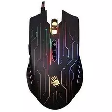 Мышь A4Tech Bloody Q82 черная/рисунок, 3200dpi, USB, 8 кнопок