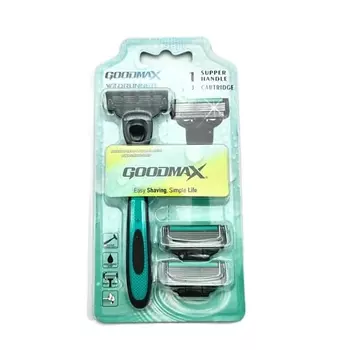 GOODMAX Мужская бритва с 3 сменными кассетами Windrunner 4 лезвия 1.0