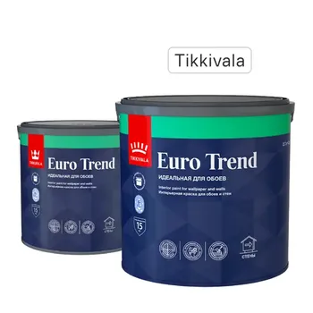 Краска для стен и обоев Tikkurila Euro Trend моющаяся матовая прозрачная база C 2.7 л