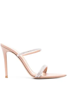 Босоножки со стразами Gianvito Rossi, нейтральный