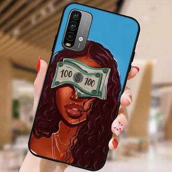 Модный мультяшный черный чехол для телефона для девочек Xiaomi9 10 11PRO LITE Redmi NOTE7 8 9 10A PRO K40 Poco3 Shell XiaomiMi11