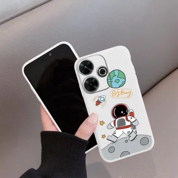 Мягкий силиконовый чехол Astronaut для Xiaomi Redmi Note 13 Pro 13C 14T Poco C65 Samsung A55 A34 M35 S24 Huawei Honor 200 iPhone 15 Realme противоударный чехол Samsung Galaxy S9 Plus фиолетовый
