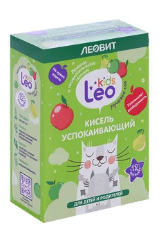 Кисель Леовит Leo Kids дет успокаивающий, 12 г, 5 шт, пакеты