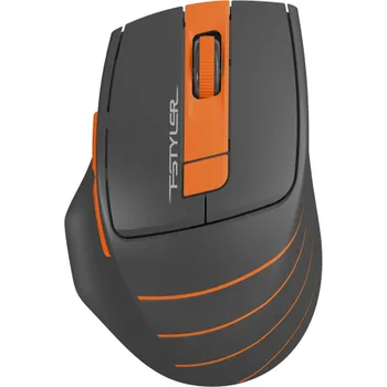 Мышь A4Tech Fstyler FG30S серый/оранжевый silent беспроводная USB (6but)