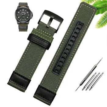 Ремешок для часов Casio, нейлоновый ремешок для часов PRG-600YB PRG-650 PRW-6600 GA2000 series, альпинистский кожаный холст, ремешок для часов, аксессуары 24 мм 24mm