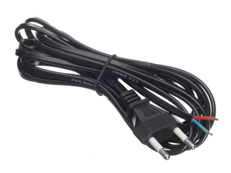 Кабель питания Europlug(M)-OpenEnd, 220В, 3м, черный Netko (56159)