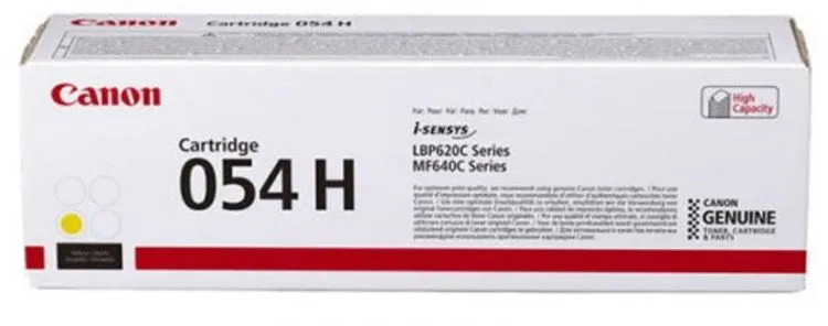 Картридж лазерный Canon 054HY/3025C002, желтый, 2300 страниц, оригинальный для Canon LBP62x/MF64x