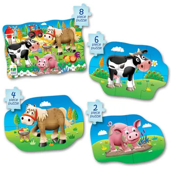 Пазлы My First Puzzle Sets 4-In-A-Box Puzzles – Farm