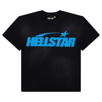 Футболка Hellstar Classic T-Shirt (Gel Print), цвет Black/Blue
