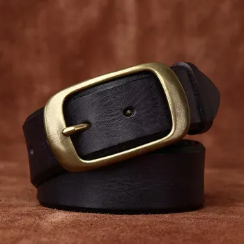 Мужской ремень Retro Emboss Personality Beveled Handmade Мужской ремень из коровьей кожи первого слоя Мужской кожаный ремень с пряжкой для джинсов Мужской 100cm