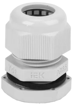 Сальник IEK PG13.5, диаметр кабеля 7-11мм IP54, пластик, серый (YSA20-12-13-54-K41)