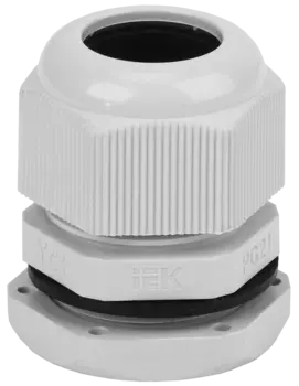 Сальник IEK PG21, диаметр кабеля 15-18мм IP54, пластик, серый (YSA20-18-21-54-K41)