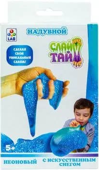 Игровой набор 1Toy Слайм тайм Сделай надувной слайм с искусственным снегом