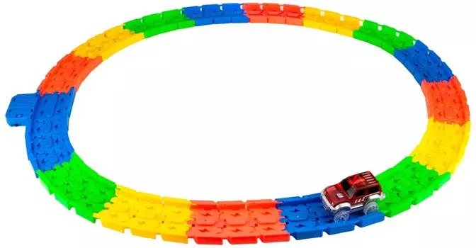 Игрушка 1Toy Гибкий трек со светодиодными лампами 52 детали